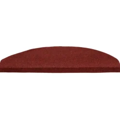 vidaXL - Tapijt Traptrede - Rood - Kunststof - 65 x 22.5 x 3.5 cm - 15 stuks