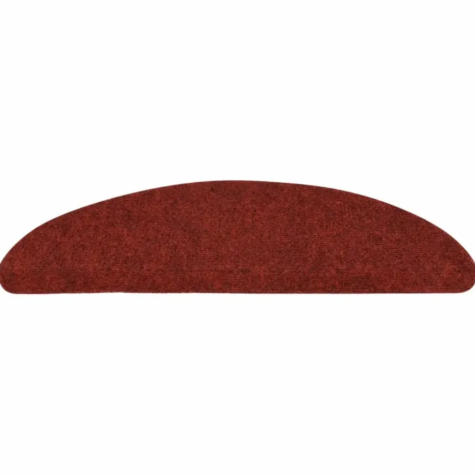 vidaXL - Tapijt Traptrede - Rood - Kunststof - 56 x 17 x 3 cm - 15 stuks