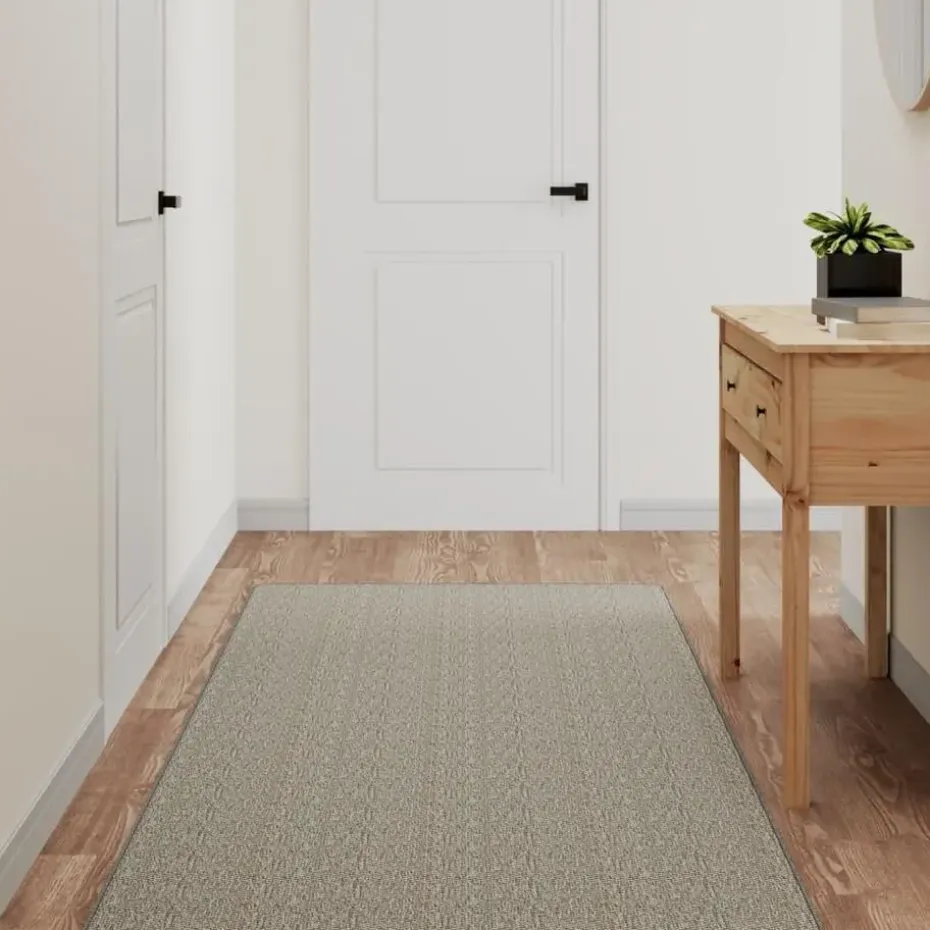 vidaXL - Tapijtloper - Platina - Stof - 80 x 300 cm