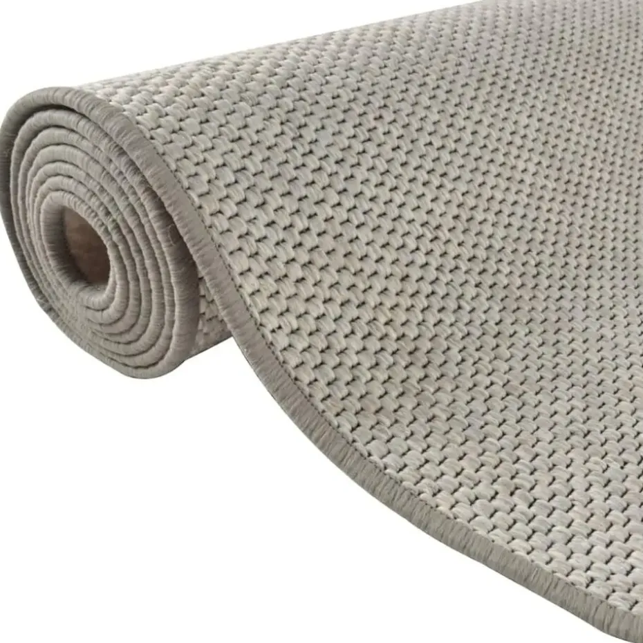 vidaXL - Tapijtloper - Platina - Stof - 80 x 300 cm
