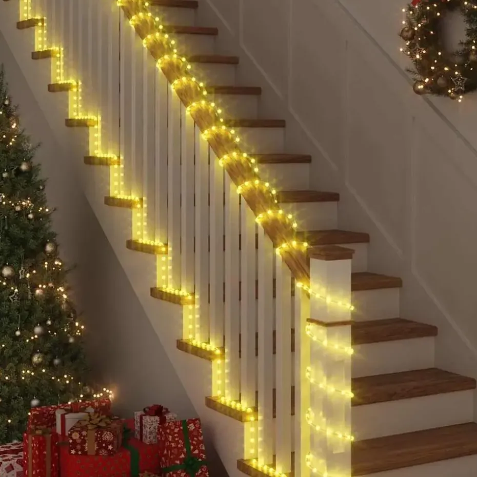 vidaXL - Touwenlicht met 2400 LED 100 m - Warmwit - PVC