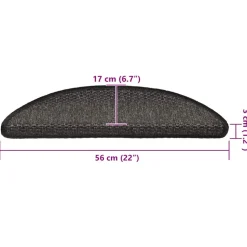 vidaXL - Trapmat - Antraciet - Stof - 56 x 17 x 3 cm - 15 stuks