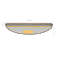 vidaXL - Trapmat - Bruin - Polypropyleen - 56 x 17 x 3 cm - 15 stuks