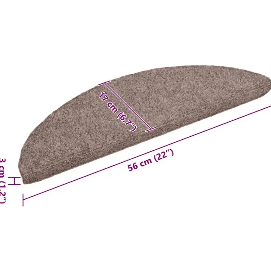 vidaXL - Trapmat - Bruin - Polypropyleen - 56 x 17 x 3 cm - 10 stuks