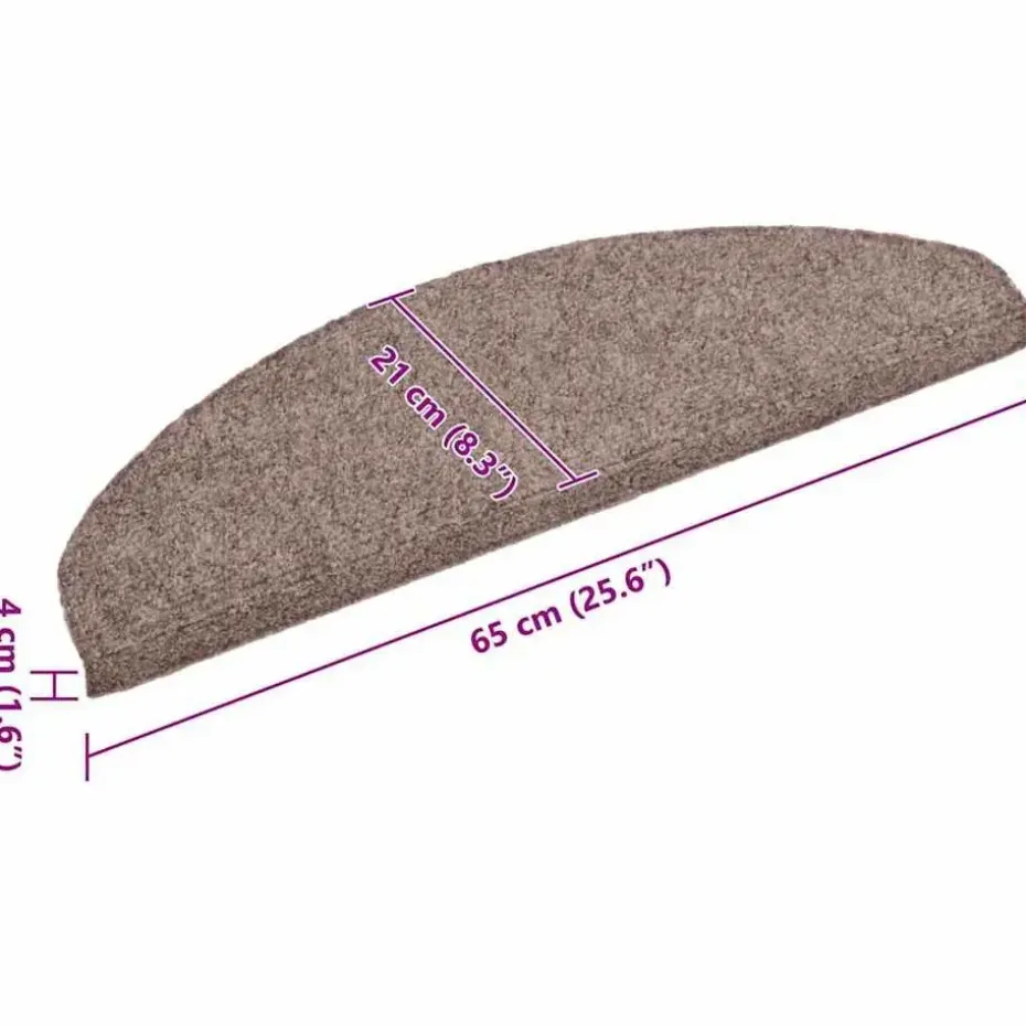 vidaXL - Trapmat - Bruin - Polypropyleen - 65 x 21 x 4 cm - 15 stuks