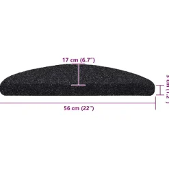 vidaXL - Trapmat - Zwart - Polypropyleen - 56 x 17 x 3 cm - 5 stuks