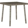 vidaXL - Tuin Salontafel - Grijs - Poly rattan - 40 x 40 x 37 cm