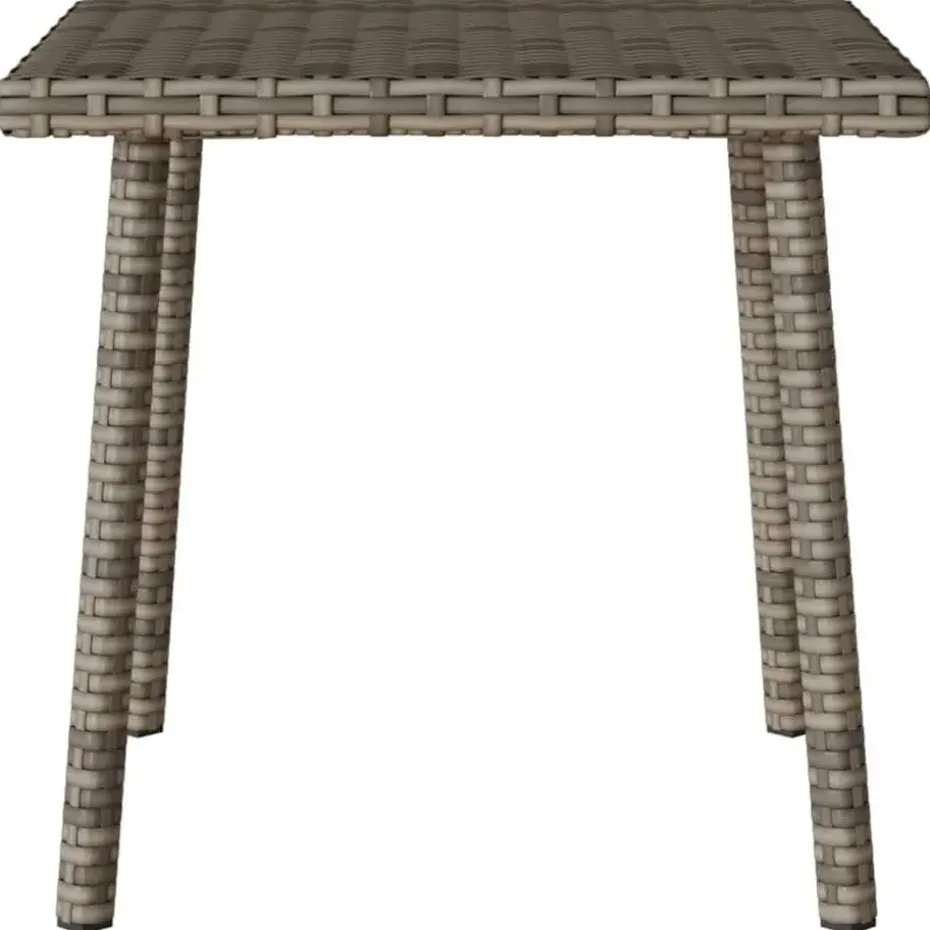vidaXL - Tuin Salontafel - Grijs - Poly rattan - 40 x 40 x 37 cm