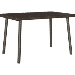 vidaXL - Tuin Salontafel - Bruin - Poly rattan - 60 x 40 x 37 cm
