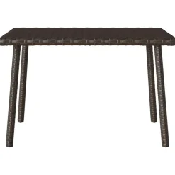 vidaXL - Tuin Salontafel - Bruin - Poly rattan - 60 x 40 x 37 cm