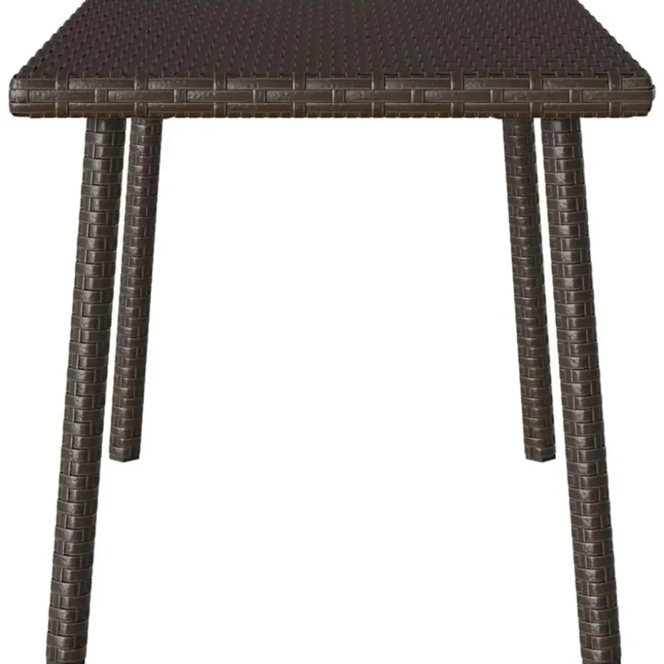 vidaXL - Tuin Salontafel - Bruin - Poly rattan - 60 x 40 x 37 cm