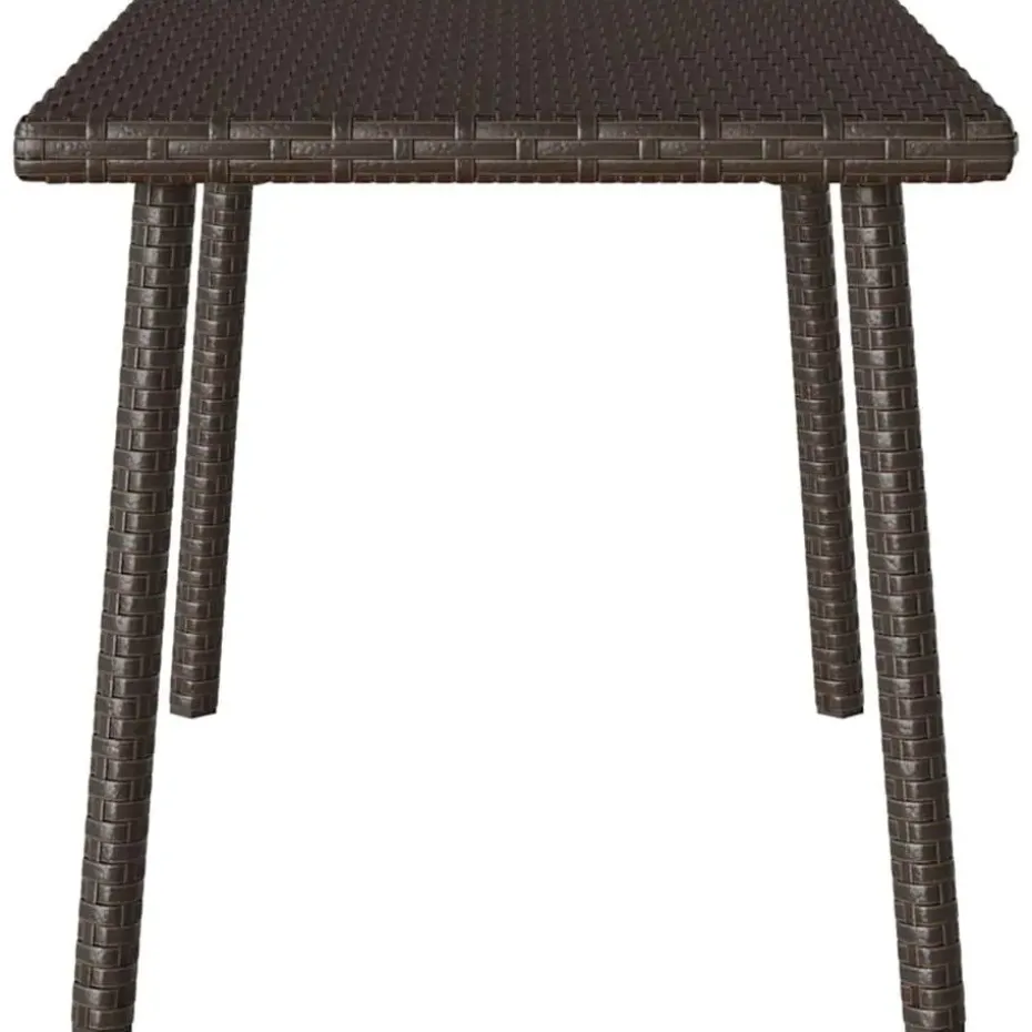 vidaXL - Tuin Salontafel - Bruin - Poly rattan - 60 x 40 x 37 cm