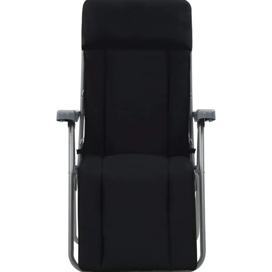 vidaXL - Tuin Stoel - Zwart - Stof - 2 stuks