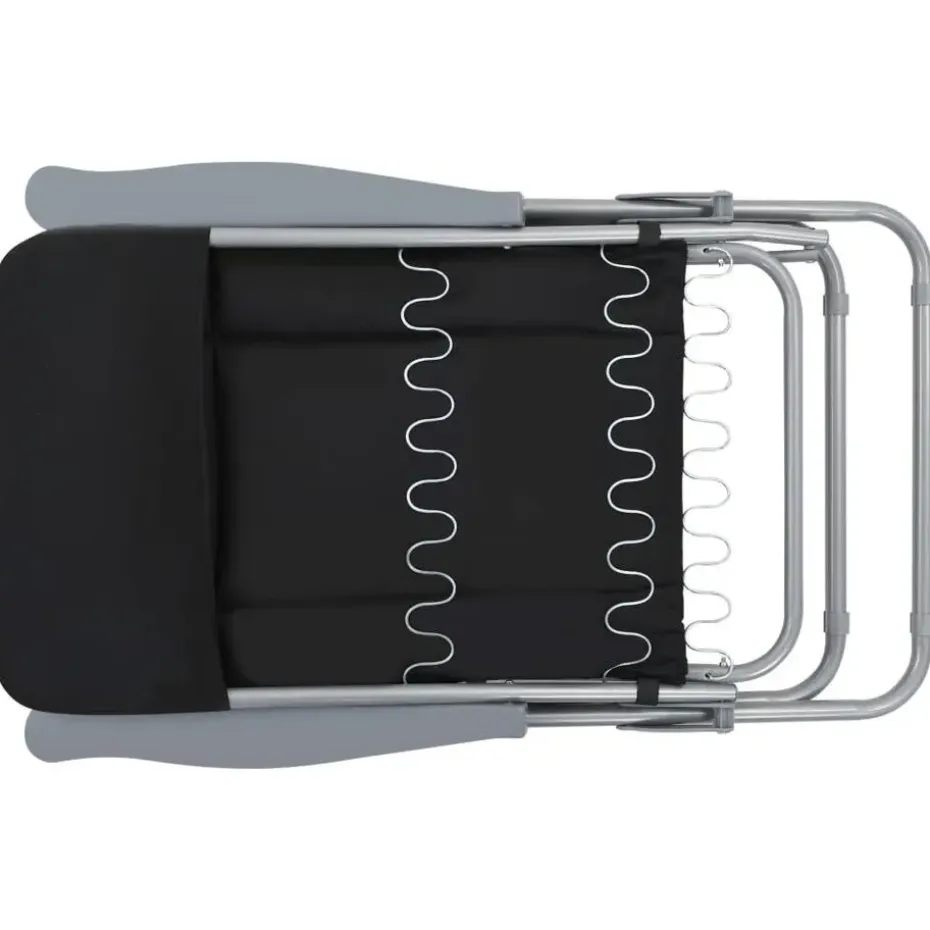 vidaXL - Tuin Stoel - Zwart - Stof - 2 stuks
