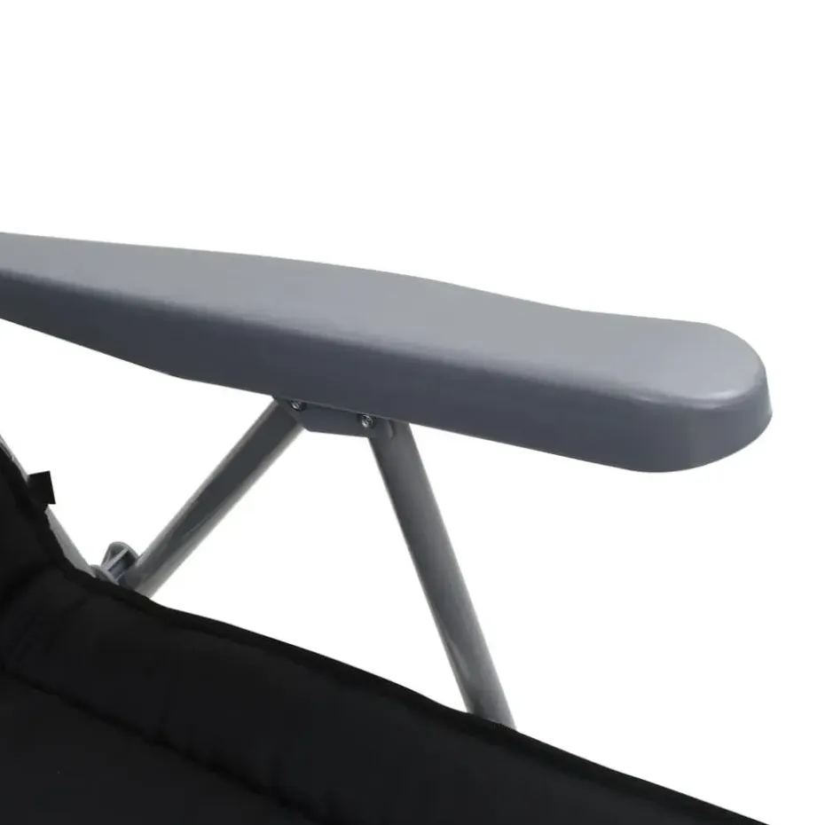 vidaXL - Tuin Stoel - Zwart - Stof - 2 stuks
