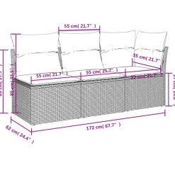 vidaXL - Tuinbank - Beige - Poly rattan