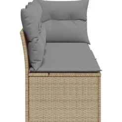 vidaXL - Tuinbank - Beige - Poly rattan