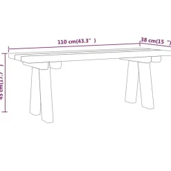 vidaXL - Tuinbank - Bruin - Grenenhout - 110 x 38 x 45 cm