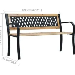 vidaXL - Tuinbank - Bruin - Hout - 120 x 53 x 77 cm