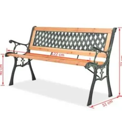 vidaXL - Tuinbank - Bruin - Hout - 122 cm