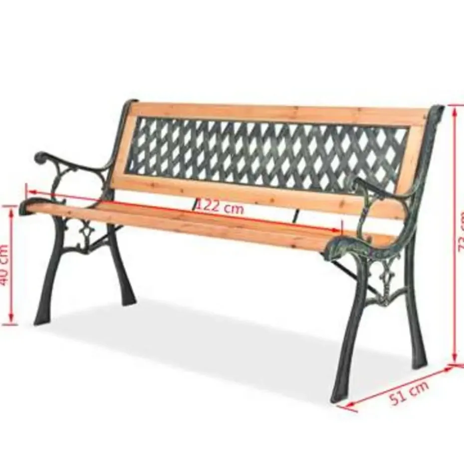 vidaXL - Tuinbank - Bruin - Hout - 122 cm