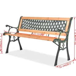 vidaXL - Tuinbank - Bruin - Hout - 122 cm