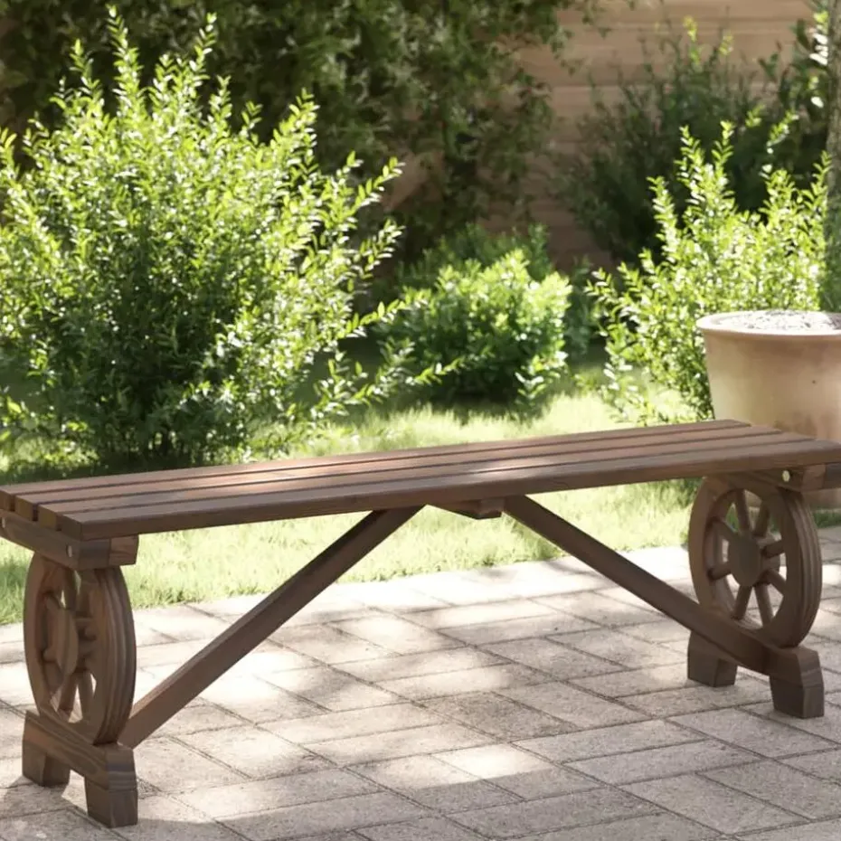 vidaXL - Tuinbank - Bruin - Hout - 115 cm
