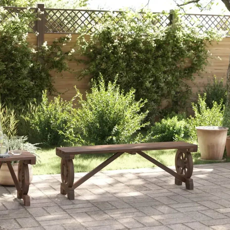 vidaXL - Tuinbank - Bruin - Hout - 115 cm