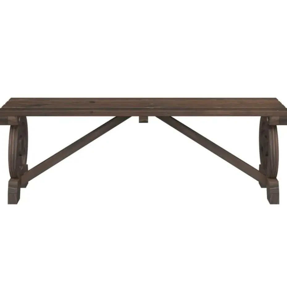vidaXL - Tuinbank - Bruin - Hout - 115 cm