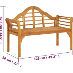 vidaXL - Tuinbank - Bruin - Acaciahout - 125 cm
