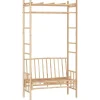 vidaXL - Tuinbank - Bruin - Bamboe - 116 cm - Met pergola