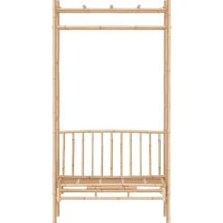 vidaXL - Tuinbank - Bruin - Bamboe - 116 cm - Met pergola