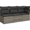 vidaXL - Tuinbank - Grijs - Poly rattan