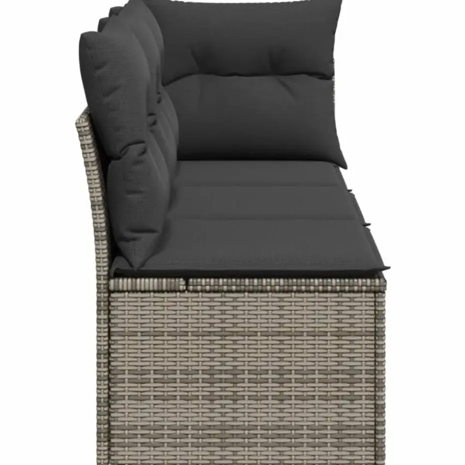 vidaXL - Tuinbank - Grijs - Poly rattan
