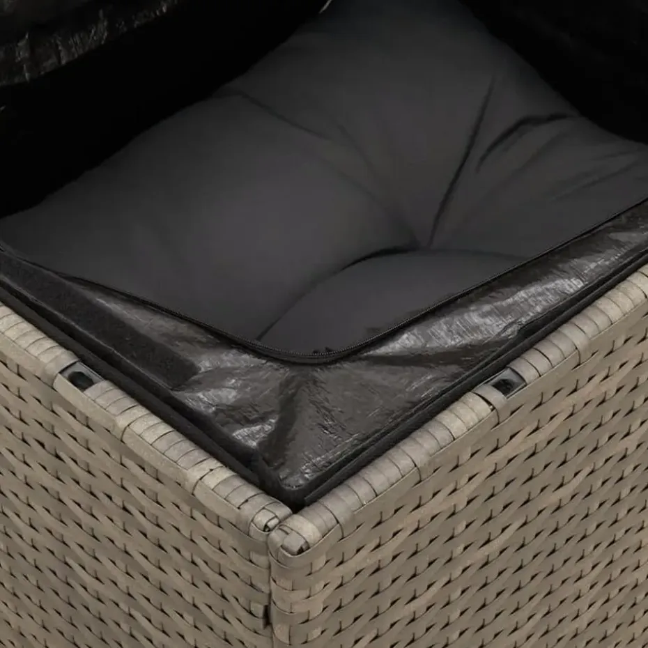vidaXL - Tuinbank - Grijs - Poly rattan