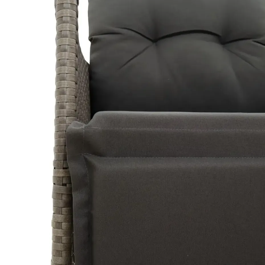 vidaXL - Tuinbank - Grijs - Poly rattan