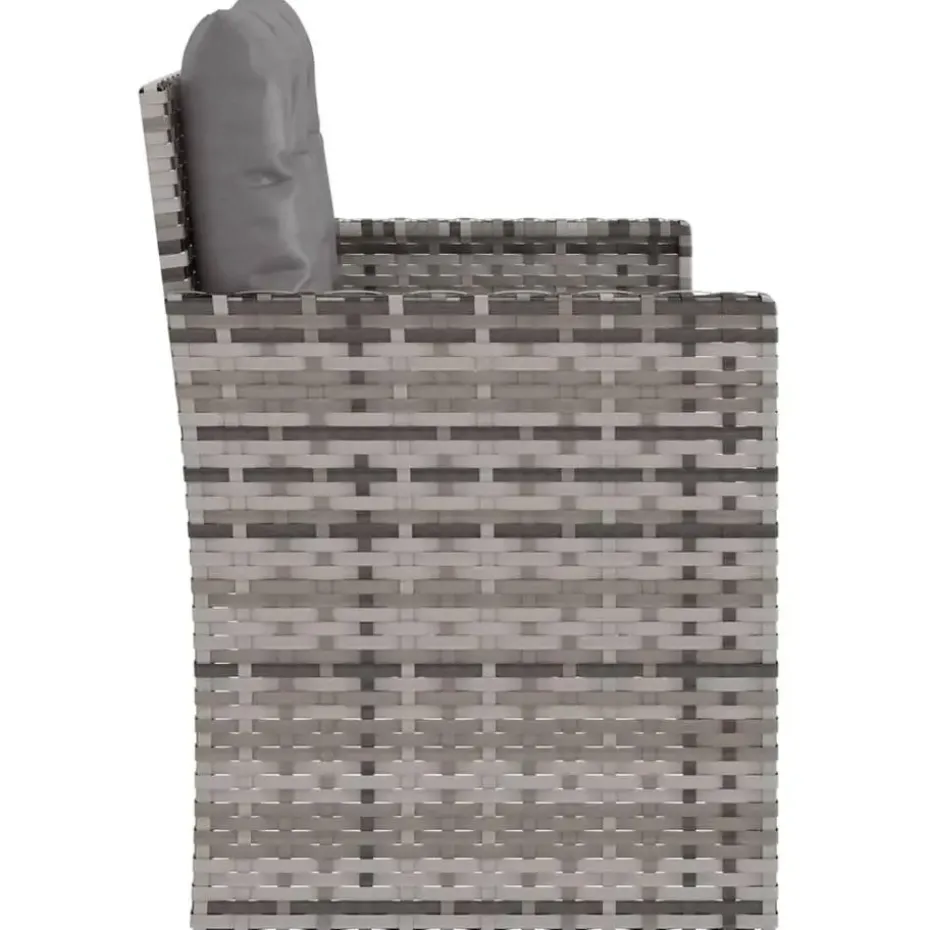 vidaXL - Tuinbank - Grijs - Poly rattan - 105 cm - Met Antraciet kussens