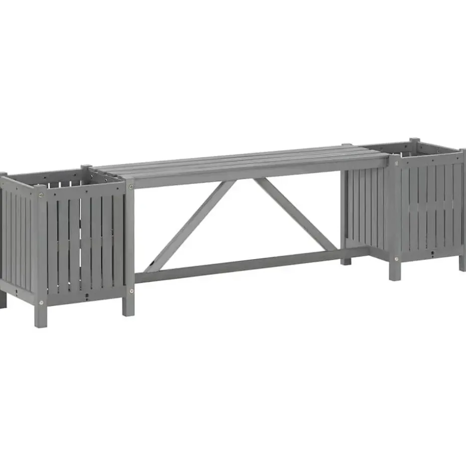 vidaXL - Tuinbank - Grijs - Acaciahout - 150 x 30 x 40 cm