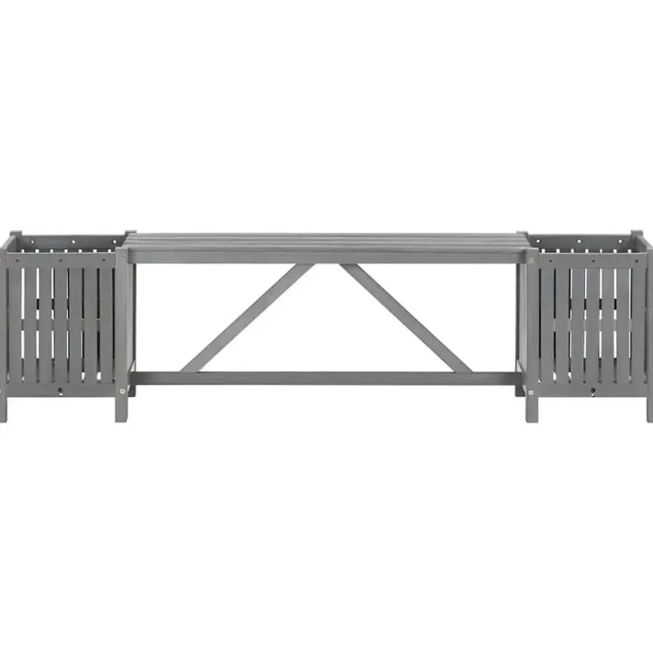 vidaXL - Tuinbank - Grijs - Acaciahout - 150 x 30 x 40 cm