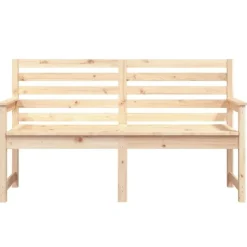 vidaXL - Tuinbank - Naturel - Massief grenenhout - 159.5x48x91.5 cm