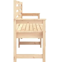 vidaXL - Tuinbank - Naturel - Massief grenenhout - 159.5x48x91.5 cm