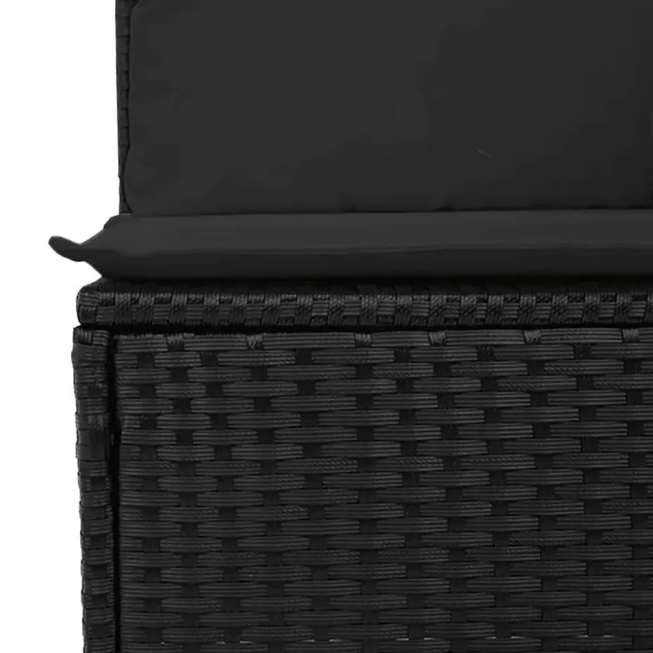 vidaXL - Tuinbank - Zwart - Poly rattan
