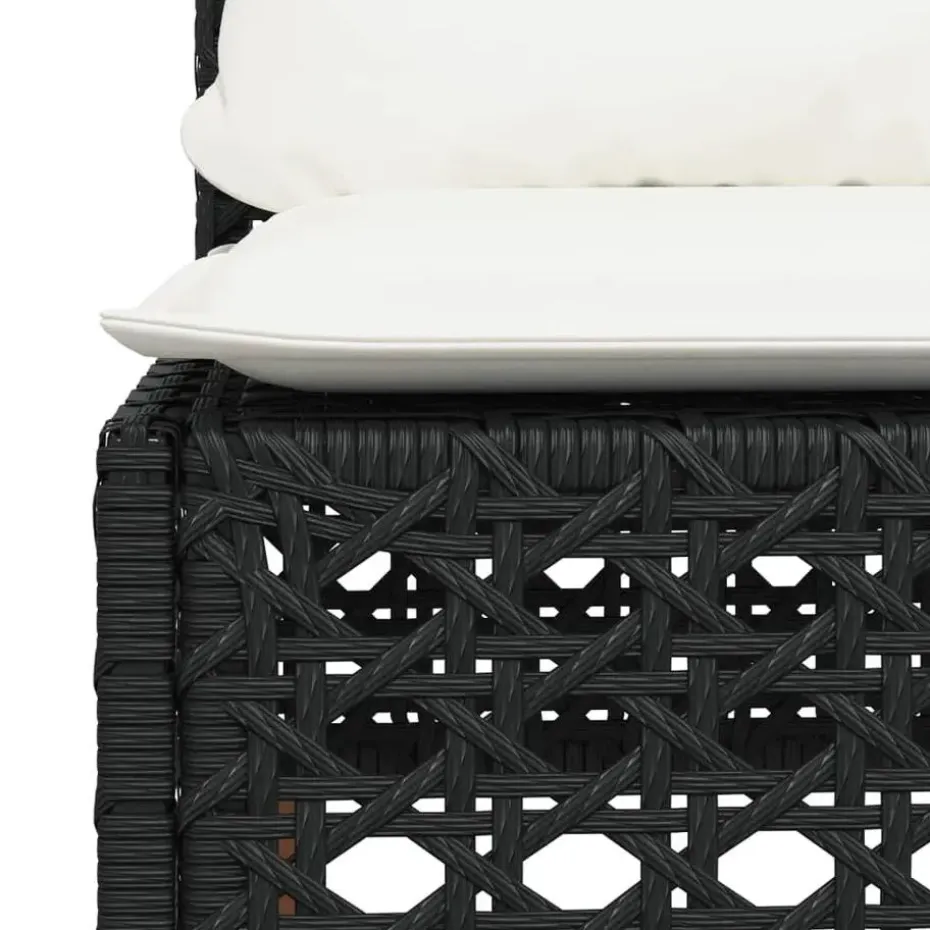 vidaXL - Tuinbank - Zwart - Poly rattan