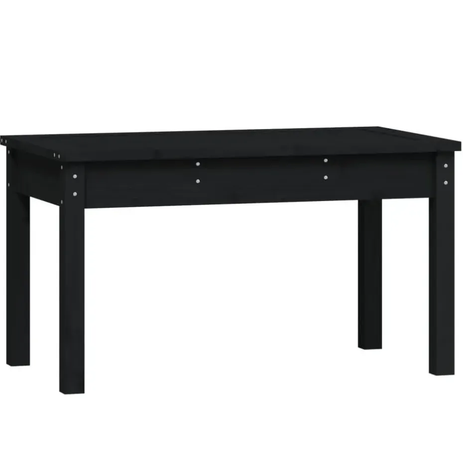 vidaXL - Tuinbank - Zwart - Massief grenenhout - 80x44x45 cm