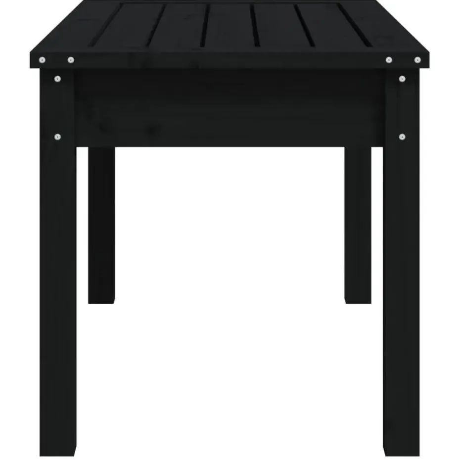 vidaXL - Tuinbank - Zwart - Massief grenenhout - 80x44x45 cm