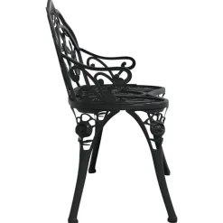 vidaXL - Tuinbank - Zwart - Aluminium