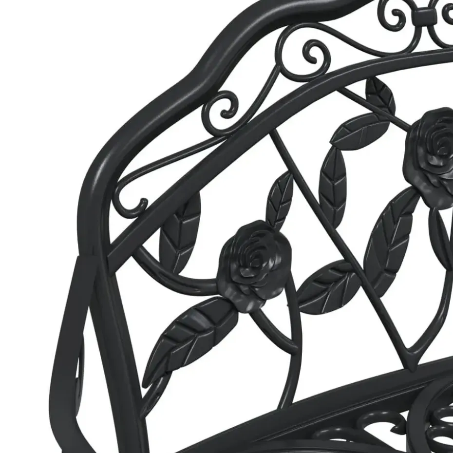 vidaXL - Tuinbank - Zwart - Aluminium