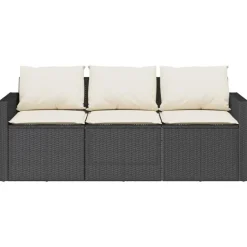 vidaXL - Tuinbank - Zwart - Poly rattan