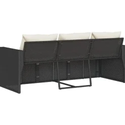 vidaXL - Tuinbank - Zwart - Poly rattan