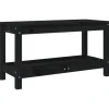 vidaXL - Tuinbank - Zwart - Grenenhout - 82.5 x 35 x 45 cm